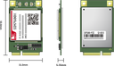 
The SIM7600-PCIE series is the LTE Cat 1 module which supports wireless communication modes of LTE-TDD/ LTE-FDD/HSPA+/GSM/GPRS/EDGE etc. It supports maximum 10Mbps downlink rate and 5Mbps uplink rate.