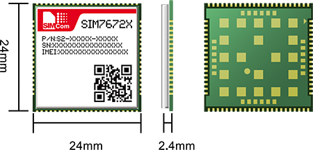 [SIM7672E] The SIM7670/SIM7672 series is the LTE Cat 1bis module based on the latest QCX216 chipset that supports wireless communication modes of LTE-FDD/LTE-TDD. It  supports maximum 10Mbps downlink rate and 5Mbps uplink rate.