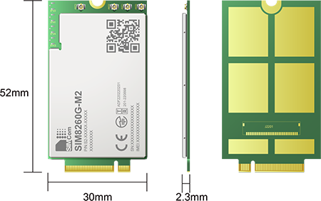 [SIM8260A M2] SIM8260A-M2 is a Multi-Band 5G NR/LTE-FDD/LTE-TDD/HSPA+ module which supports R16 5G NSA/SA.